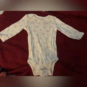 Simple White and Blue Footies One Piece